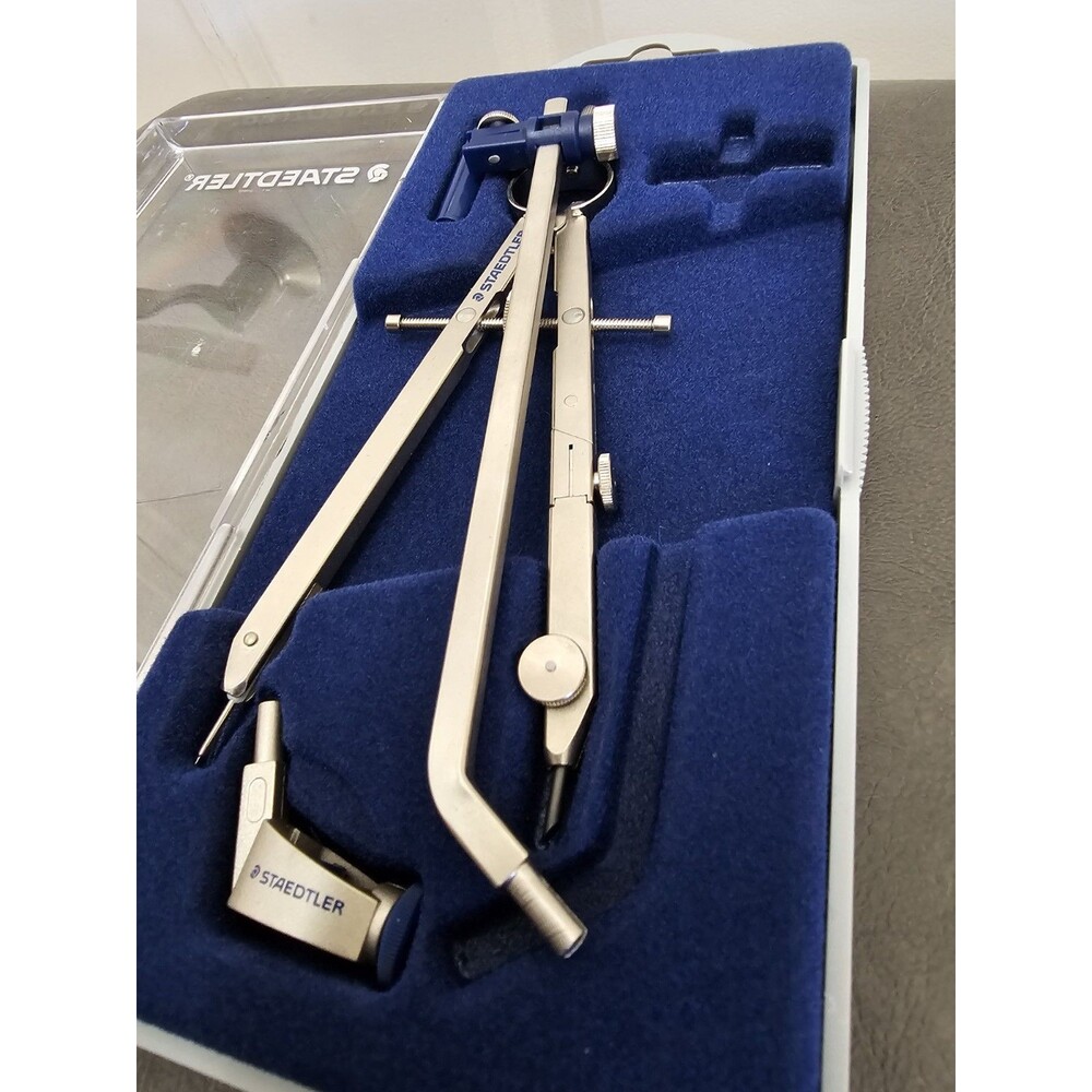 STAEDTLER Precision Drafting Compass Geometry Math Set with Case - Picture 5 of 6